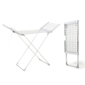 Innovagoods Warmmat Tendedero Electrico con Alas - 230W - 20 Barras - Soporta 15kg - Pantalla Tactil - Temperatura hasta 60ºC - Plegable - Temporizador - Autoapagado - 148x112x54cm - Color Gris