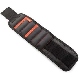 Innovagoods WrisTool Banda Magnetica - Incluye Accesorios - Multifuncion - Cierre con Velcro - 2 Bolsillos - 39x9.5x0.5cm - Color Negro