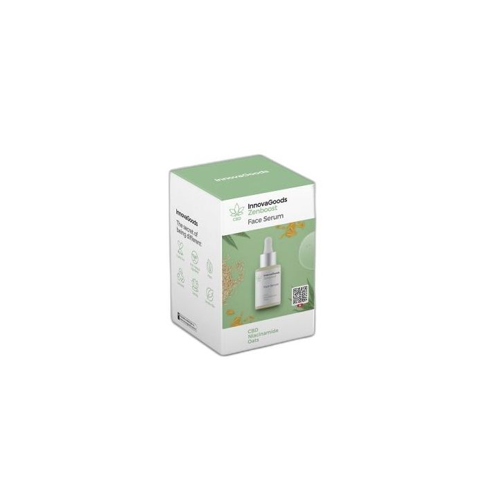 Innovagoods Zenboost Serum Facial con CBD - Contenido 30ml - Vegano - Uso Diario - Dermatologicamente Probado - No Testado en Animales
