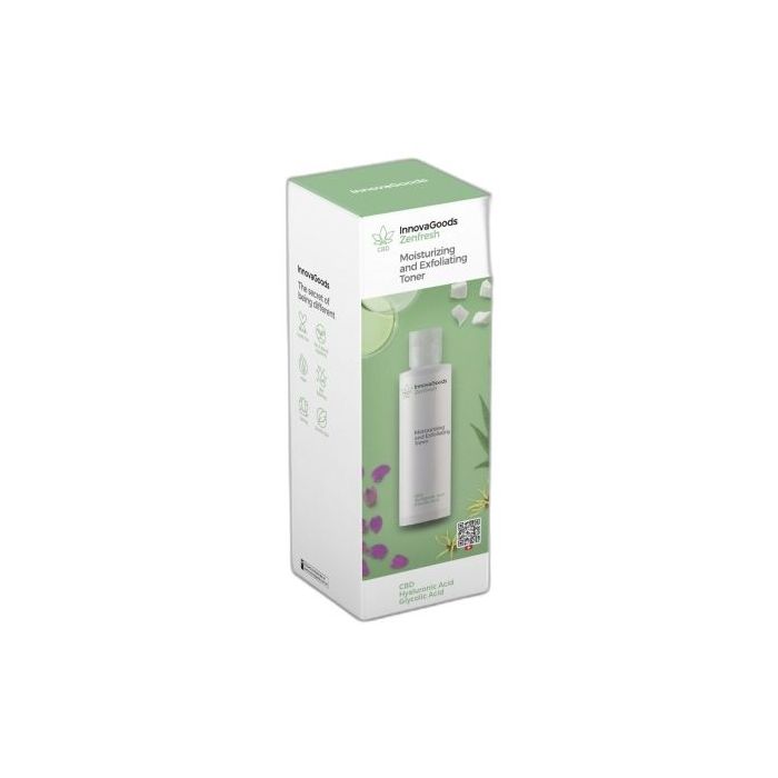Innovagoods Zenfresh Tonico Facial Hidratante y Exfoliante con CBD - Contenido 150ml - Vegano - Uso Diario - Dermatologicamente Probado - No Testado en Animales