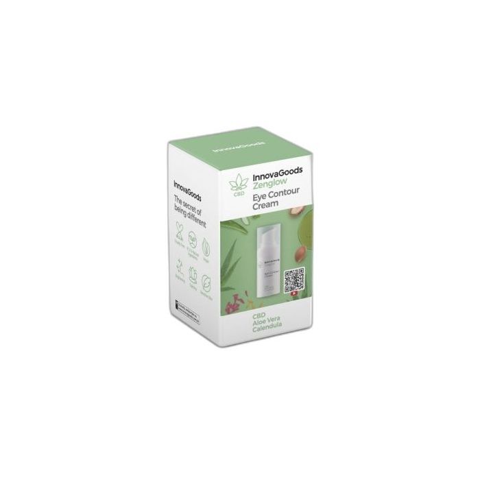 Innovagoods Zenglow Contorno de Ojos con CBD - Contenido 15ml - Vegano - Uso Diario - Dermatologicamente Probado - No Testado en Animales