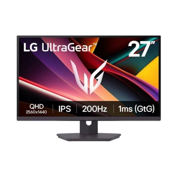LG UltraGear Monitor 27" IPS QHD 200Hz HDR400 FreeSync Premium - Respuesta 1ms - Ajustable en Altura, Inclinable y Giratorio - HDMI, DisplayPort - VESA 100x100