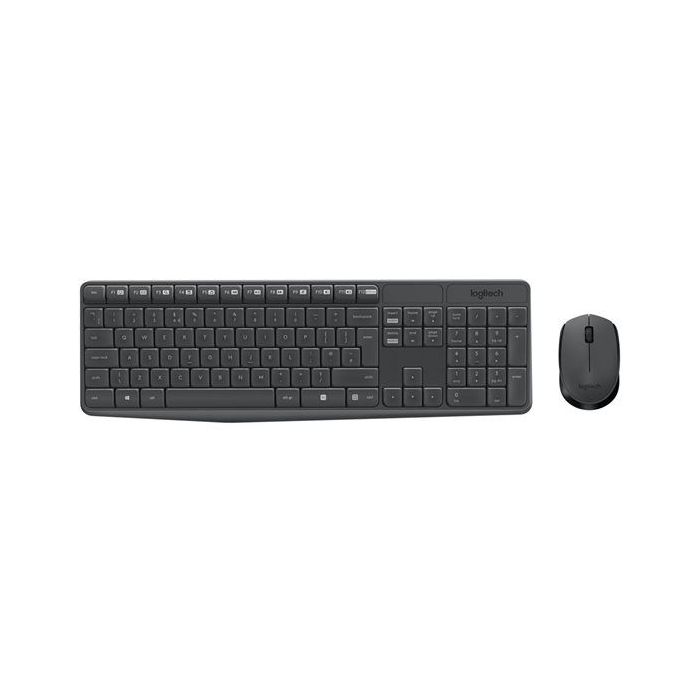 Logitech MK235 Pack Inalambrico Teclado Frances + Raton 3 Botones - Uso Ambidiestro