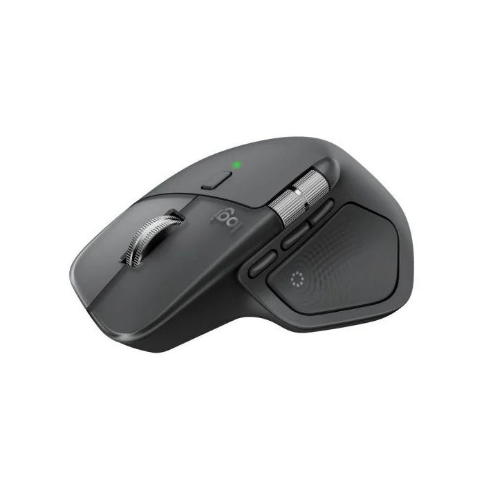 Logitech MX Master 4 Raton Inalambrico Avanzado - Sensor Darkfield 8K DPI - Desplazamiento MagSpeed 1000 Lineas por Segundo - Respuesta Haptica Personalizable Haptic Sense - Bluetooth y Logi Bolt - Color Grafito
