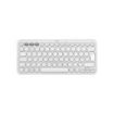Logitech Pebble Keys 2 K380s Teclado Inalambrico - Bluetooth + RF Logi Bolt - Teclas Silenciosas de Perfil Bajo - Easy‑Switch para 3 Dispositivos - Formato Mini QWERTY - Bateria hasta 36 Meses - Color Blanco