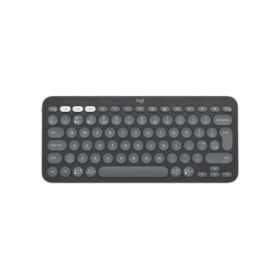 Logitech Pebble Keys 2 K380s Teclado Inalambrico - Bluetooth + RF Logi Bolt - Teclas Silenciosas de Perfil Bajo - Easy‑Switch para 3 Dispositivos - Formato Mini QWERTY - Bateria hasta 36 Meses - Color Grafito