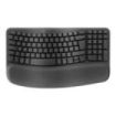 Logitech Wave Keys for Business Teclado Ergonomico Inalambrico - Diseño Ondulado con Reposamanos Acolchado – Conectividad Logi Bolt y Bluetooth – Bateria hasta 36 Meses – Color Grafito