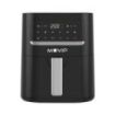 Muvip Freidora Aire Caliente 4.5L 1600W Pantalla Tactil - 10 Programas Preestablecidos - Cocina con 80% Menos Grasa - Olla Antiadherente - Temperatura Regulable 50-200ºC - Color Negro