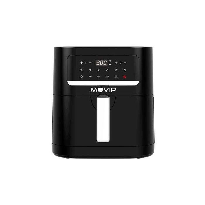 Muvip Freidora Aire Caliente 7 Litros 1800W Pantalla Tactil - 10 Programas de Coccion - Color Negro