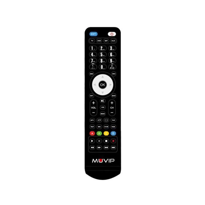 Muvip Mando a Distancia 4 en 1 Universal - Programable - Aprendizaje Desde el Mando Original - Color Negro