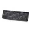 NGS Funky V4 Teclado USB - 12 Teclas Multimedia FN - Teclas de Membrana Silenciosas - Diseno Resistente a Salpicaduras con Tratamiento Antidesgaste - Patas Plegables para Inclinacion Ajustable - Cable 1.5m - Color Negro