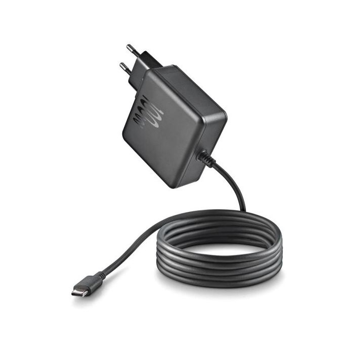 NGS GAN 100W‑C Cargador de Pared GaN 100W - USB‑C - PD3.0 PPS - Carga Inteligente para Portatil/Tablet/Smartphone - Proteccion contra Sobrecarga y Cortocircuitos - Cable 1.5m - Color Negro