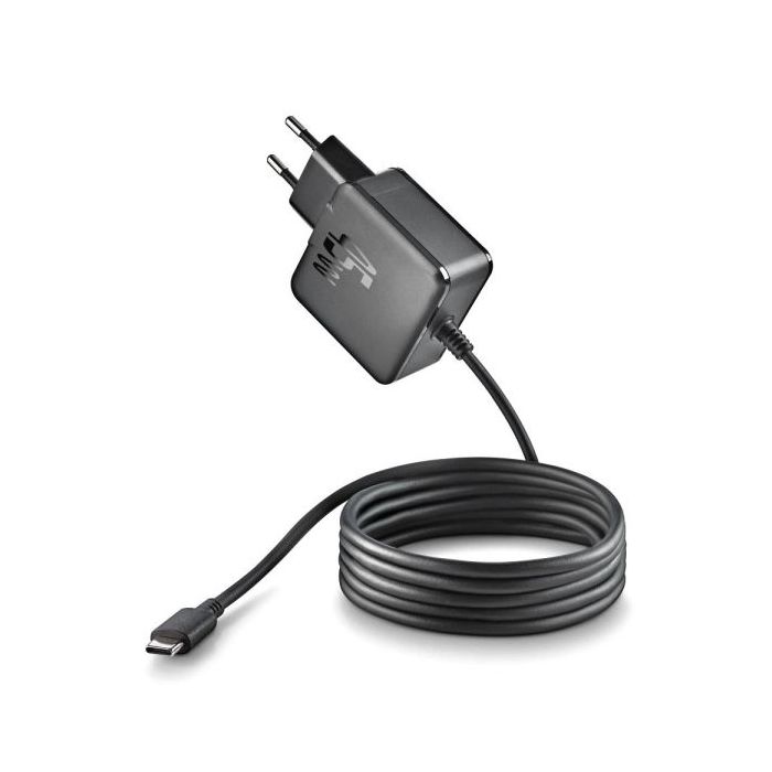 NGS GAN 45W‑C Cargador de Pared GaN 45W - USB‑C - PD3.0 PPS - Carga Inteligente para Portatil/Tablet/Smartphone - Proteccion contra Sobrecarga y Cortocircuitos - Cable 1.5m - Color Negro
