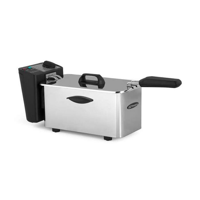 Orbegozo FDR 35 Freidora Profesional de Acero Inoxidable - Fritura de Calidad Como en un Restaurante - Capacidad 4L - Termostato Regulable - Potencia 2000W - Facil Limpieza