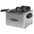 Orbegozo FDR 55 Freidora Profesional de Acero Inoxidable - Potente y Segura Freidora con Capacidad de 4.5 Litros - Tres Cestillos Intercambiables - Termostato Regulable hasta 190°C