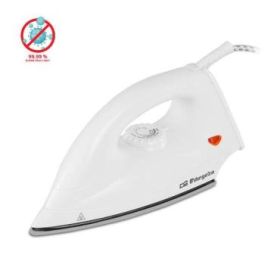 Orbegozo SV 1270 Plancha Seco - Calentamiento Uniforme y Veloz - Base Plana para Calor Homogeneo - Diseño en Punta para Llegar a Todos Los Rincones - Suela Antiadherente - Regulador de Temperatura