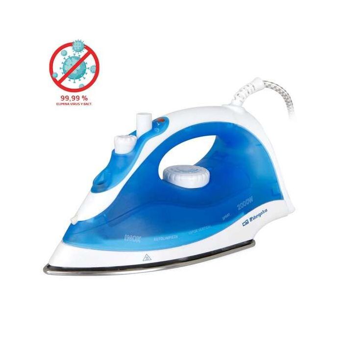 Orbegozo SV 2020 Plancha de Vapor Automatica - Potente y Eficiente Planchado en Seco y Vertical - Regulador de Vapor y Temperatura - Funcion Auto Limpieza - Durabilidad Garantizada