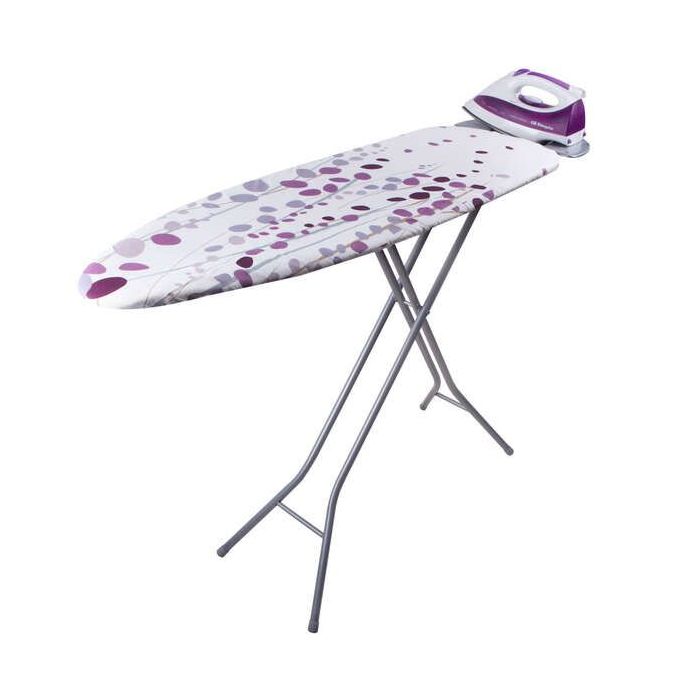 Orbegozo TP 2000 Tabla de Planchar Ergonomica - Rejilla de Acero Resistente - Altura Ajustable - Funda de Algodon - Muleton de Felpa de 7mm - Facil de Manipular