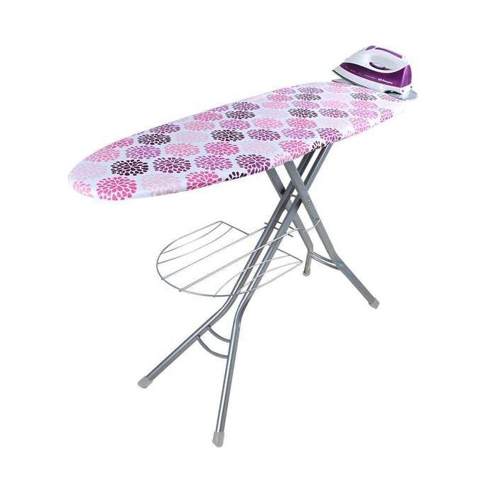 Orbegozo TP 3500 Tabla de Planchar Practica y Comoda - Rejilla de Acero Resistente - Altura Ajustable hasta 93cm - Funda de Algodon 100% - Plegable y Facil de Guardar - Toma de Corriente Homologada