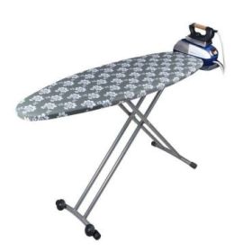 Orbegozo TP 6500 Tabla de Planchar Plegable - Altura Ajustable hasta 93cm - con Ruedas para Facil Transporte - Soporte Centro para Planchado - Rejilla de Acero Resistente