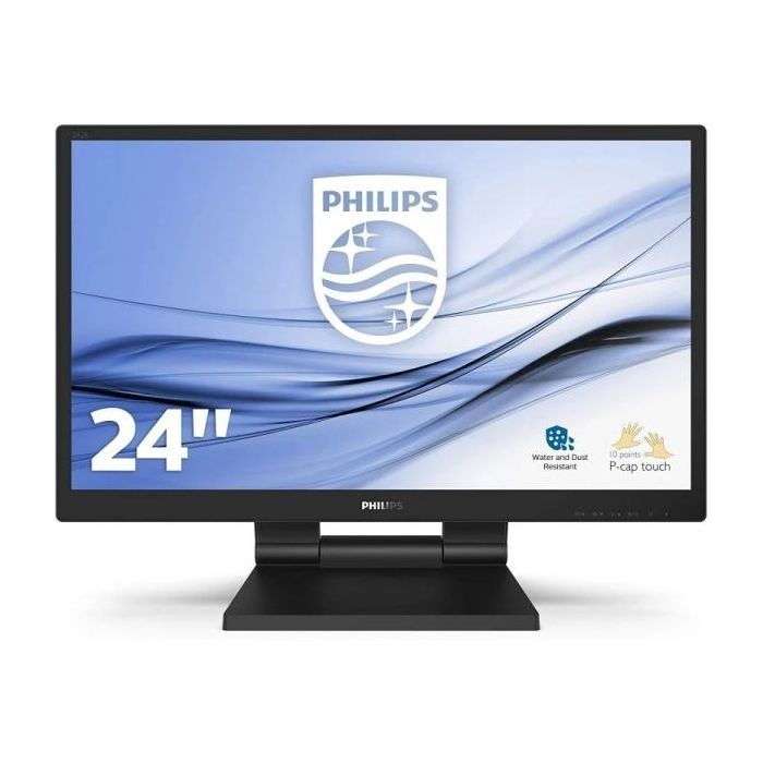 Philips 242B9T/00 Monitor 23.8" LED IPS FullHD 75Hz Tactil - Respuesta 5ms - Altavoces 4W - HDMI, DVI, VGA, Displayport, USB - VESA 100x100mm - Color Negro