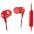 Philips Auriculares Intraurales con Cable - Jack 3.5mm - Microfono Integrado - Aislamiento Pasivo del Ruido - Boton Multifuncion - Altavoz 8.6mm - Color Rojo