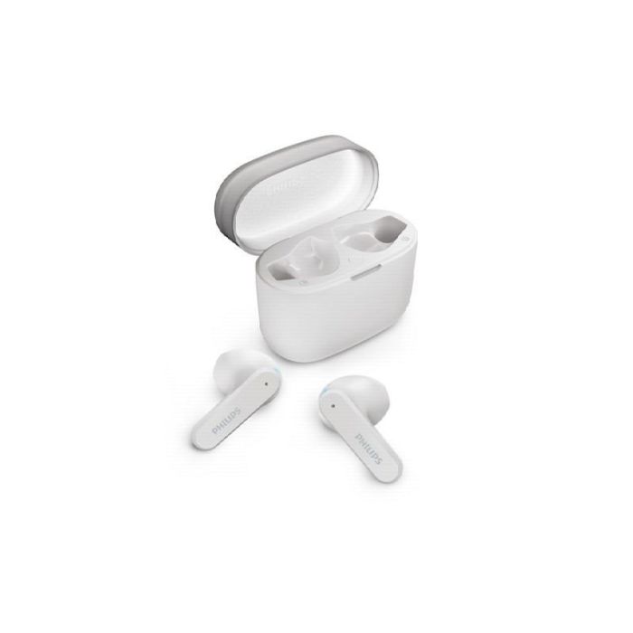 Philips Auriculares Intraurales Inalambricos - Bluetooth 5.3 - Autonomia hasta 28h - TWS - IPX4 - Alcance 10m - Conector USB-C - Color Blanco