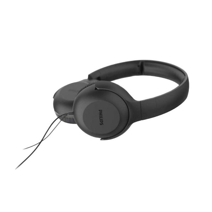 Philips Auriculares Supraaurales con Cable - Jack 3.5mm - Controles Integrado en el Cable - Microfono Integrado - Altavoz de 32mm - Color Negro