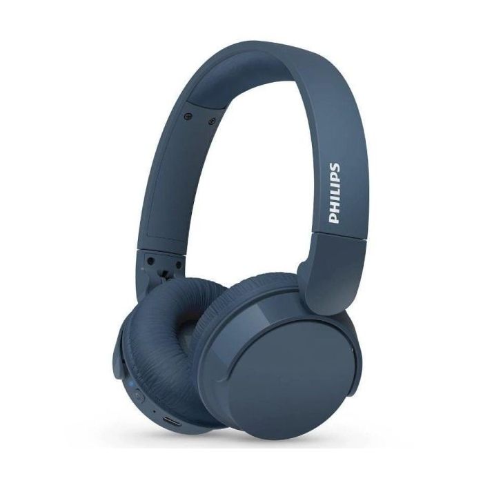 Philips Auriculares Supraaurales Inalambricos - Bluetooth 5.3 - Autonomia hasta 55h - Microfono Integrado - Bateria 600mAh - Conector USB-C - Plegable - Alcance 10m - Altavoz de 32mm - Color Azul