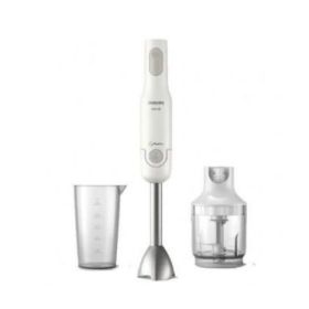 Philips Batidora de Mano - Potencia 650W - Varias Velocidades - Picadora - Vaso Medidor - Cuchillas de Acero Inoxidable - Color Blanco