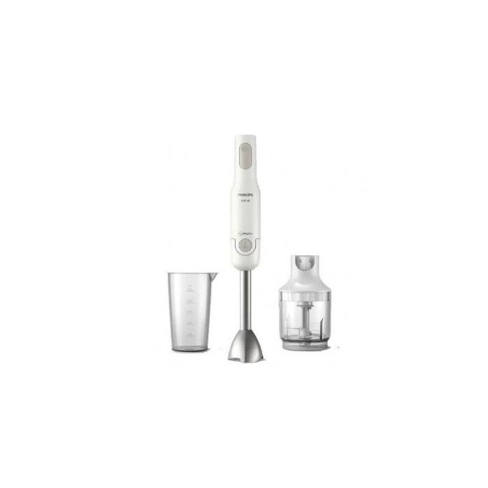 Philips Batidora de Mano - Potencia 650W - Varias Velocidades - Picadora - Vaso Medidor - Cuchillas de Acero Inoxidable - Color Blanco