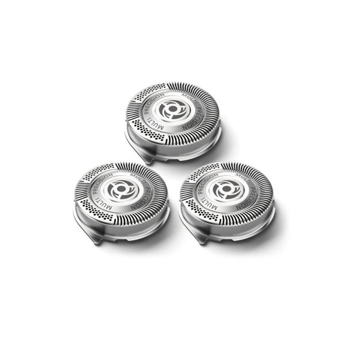 Philips Pack de 3 Cabezales de Recambio para Afeitadoras Serie 5000 - Cuchillas Autoafilables - Seguimiento de Contornos - Color Acero
