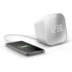 Philips Radio Reloj Despertador FM con Cargador USB - Pantalla LED con Acabado Espejo - Temporizador - Funcion de Repeticion - 11x11x7.5cm - Color Blanco