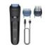 Philips Recortadora de Barba Inalambrica - Autonomia hasta 60min - Cuchillas Autoafilables - Recargable - Acero Inoxidable - Incluye Peines Guia - Color Negro