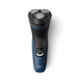 Philips S1151/00 Afeitadora Electrica Series 1000 Wet & Dry - 3 Cabezales Flexibles 3D - Afeitadora 100% Lavable IPX7 - Uso Inalambrico 40min - Carga 8h - Mango Ergonomico