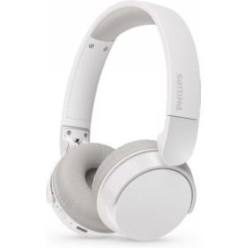 Philips TAH3209 Auriculares Inalambricos On‑Ear - Bluetooth 5.3 - 25h de Reproduccion - Microfono con Reduccion de Ruido - Plegable y Ligero con Almohadillas de Espuma Viscoelastica - Color Blanco