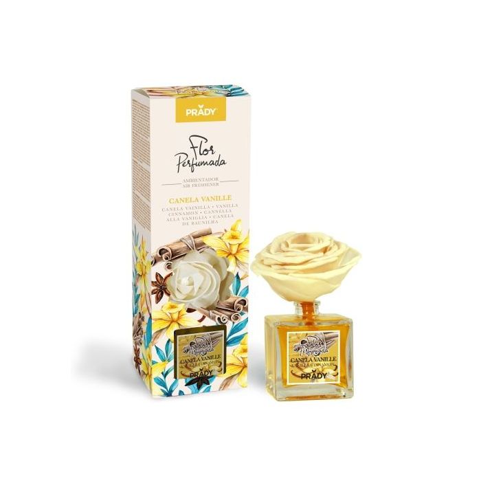 Prady Ambientador Flor Perfumada Canela Vanille - Frasco de Cristal 90ml