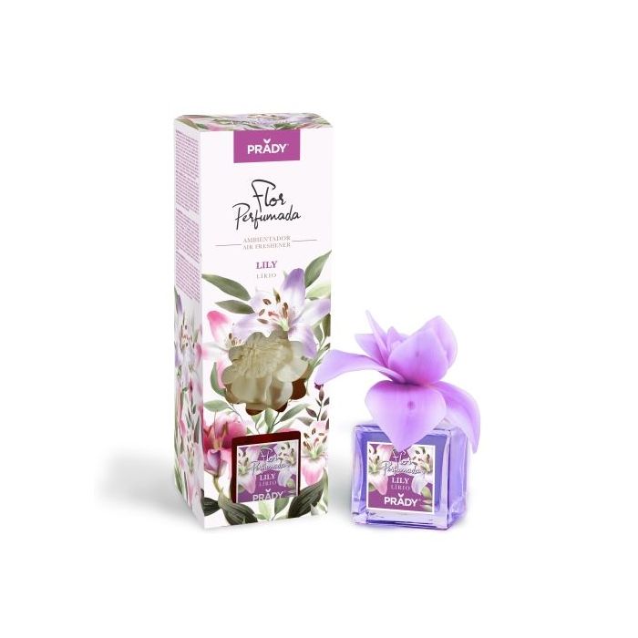 Prady Ambientador Flor Perfumada Lily - Frasco de Cristal 90ml