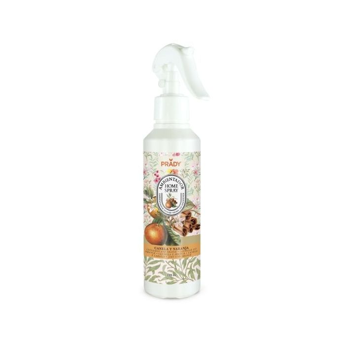 Prady Ambientador Home Spray Canela y Naranja - Frasco de 220 ml - Spray Pulverizador