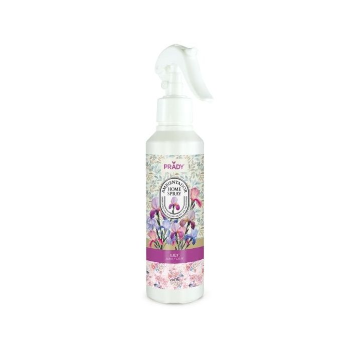 Prady Ambientador Home Spray Lily - Frasco de 220 ml - Spray Pulverizador