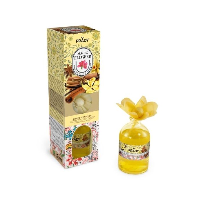 Prady Ambientador Magic Flower Canela Vanille - Frasco de Cristal 100ml