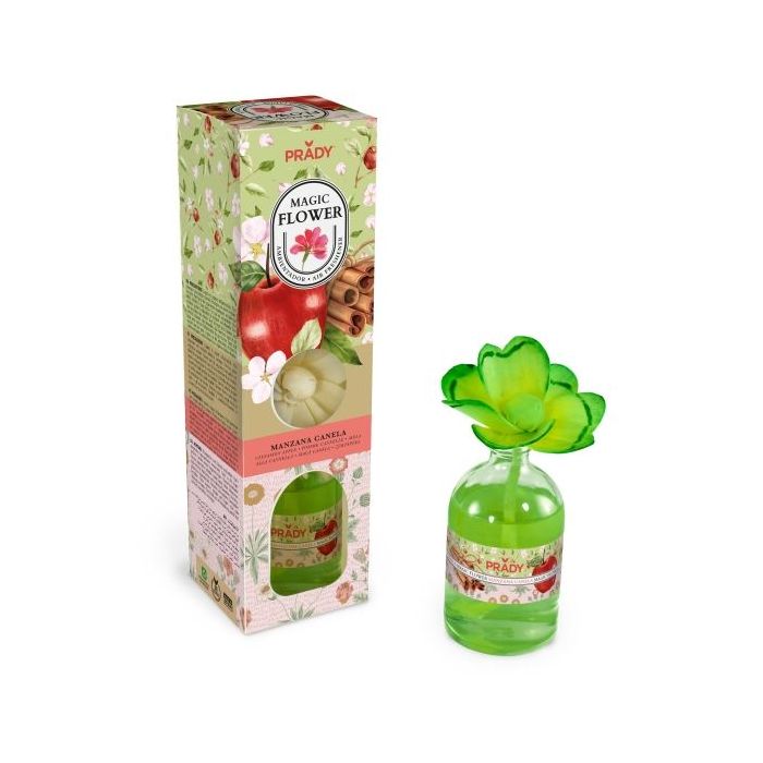 Prady Ambientador Magic Flower Manzana Canela - Frasco de Cristal 100ml