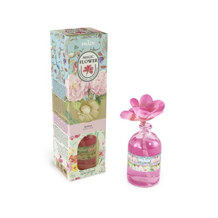Prady Ambientador Magic Flower Rosas - Frasco de Cristal 100ml