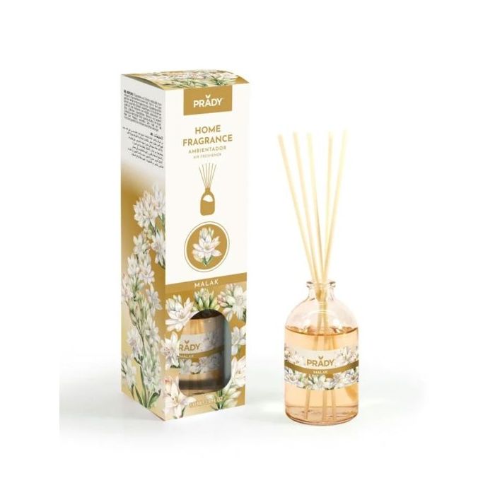 Prady Ambientador Mikado Malak - Frasco de Cristal 100 ml y Varitas Difusoras