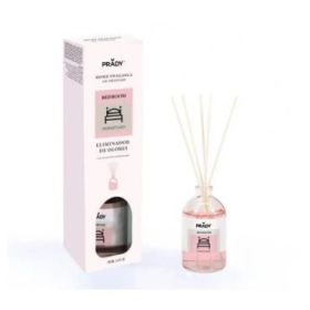 Prady Ambientador Mikado Neutralizador de Olores Para Dormitorio - Frasco de Cristal 100 ml y Varitas Difusoras