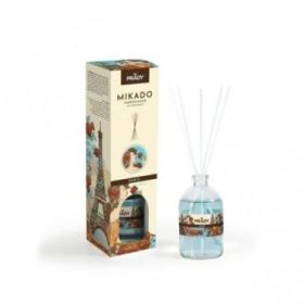 Prady Ambientador Mikado Paris Rose & Patchouli - Frasco de Cristal 100 ml y Varitas Difusoras