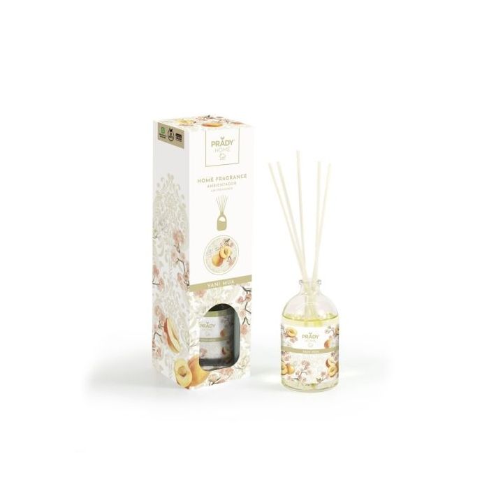 Prady Ambientador Mikado Yani Mua - Frasco de Cristal 100 ml y Varitas Difusoras