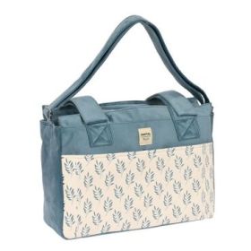 Safta Leaves Bolso de 17.94L - Adaptable al Carrito - Cierre de Velcro - Multiples Bolsillos - Compartimento con Cremallera - Bandolera Ajustable - Interior Forrado - 460x150x260mm - Color Azul