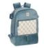 Safta Leaves Mochila para Carrito Bebe de 19.4L - Cremallera Doble - Bolsillo Frontal - Bolsillo Termo - Bolsillo Lateral para Biberones - 300x150x430mm - Color Azul
