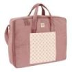 Safta Marsala Maleta de Bebe de 28L - Cremallera Doble - Interior Acolchado - Multiples Bolsillos - Bandolera Ajustable - Asas de Mano - 500x140x400mm - Color Rosa